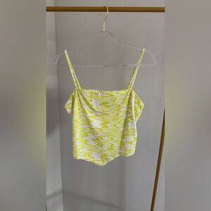 Vibrant Yellow Patterned Women's Top
